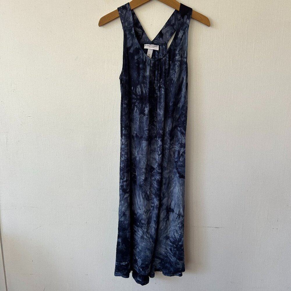 Liz Lange Target Maternity Dress Womens XS Blue Tie‎ Dye Tank Dress Midi